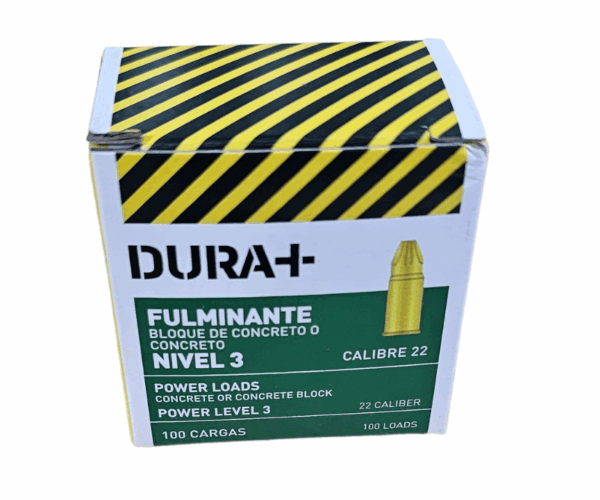 100 FULMINANTES CALIBRE 22 NIVEL 3 CAJA VERDE