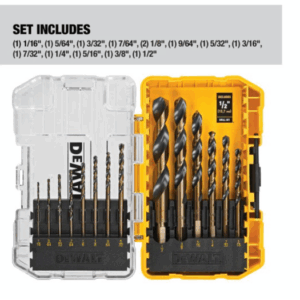 BROCA BLACK AND GOLD DEWALT METAL Y MADERA