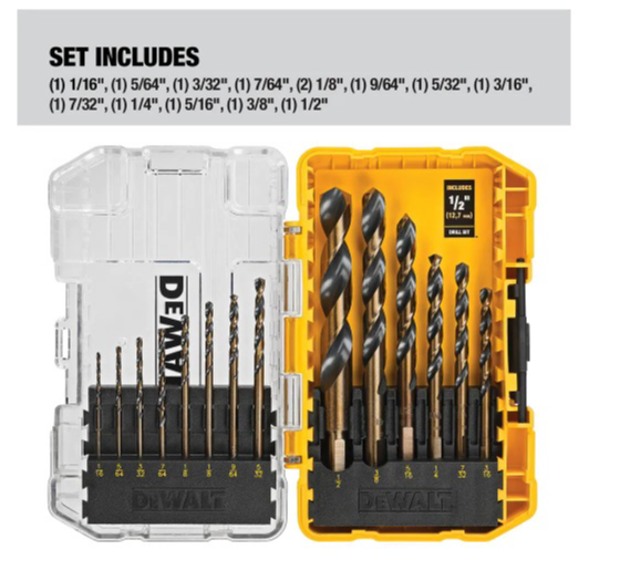 BROCA BLACK AND GOLD DEWALT METAL Y MADERA
