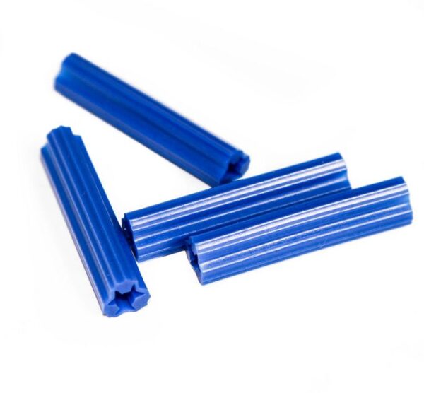 100 TACOS PLASTICOS  AZUL 5/16″ X 1-1/2