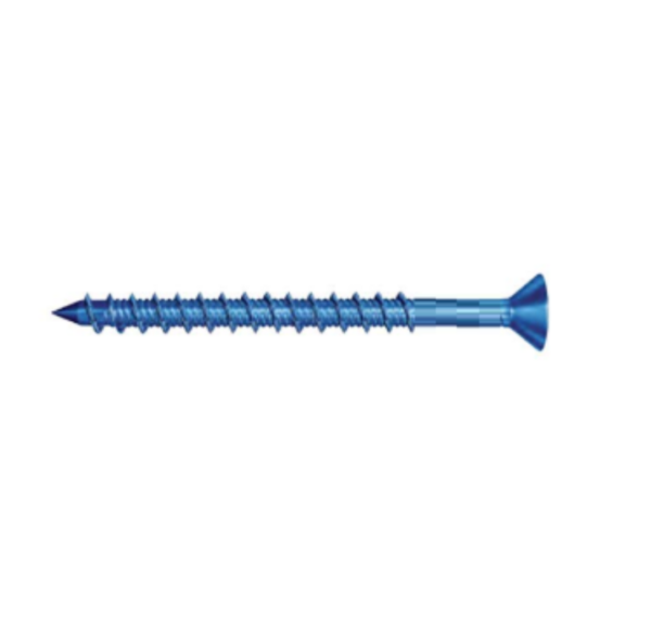 100 TORNILLOS  3/16 POR 2-1/4 TORX AZUL PARA CONCRETO