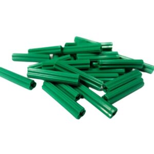 100 TACOS PLASTICOS VERDE 1/4" X 1/2"