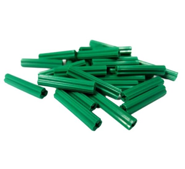 100 TACOS PLASTICOS VERDE 1/4" X 1/2"