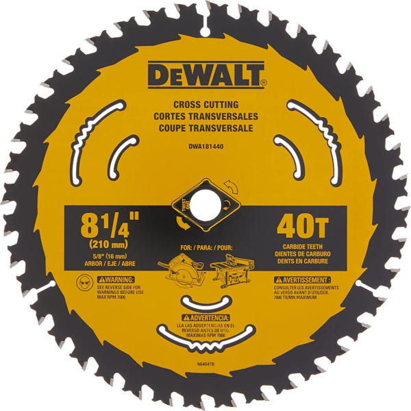 DISCO DEWALT PARA SIERRA CIRCULAR DE 8 1/4
