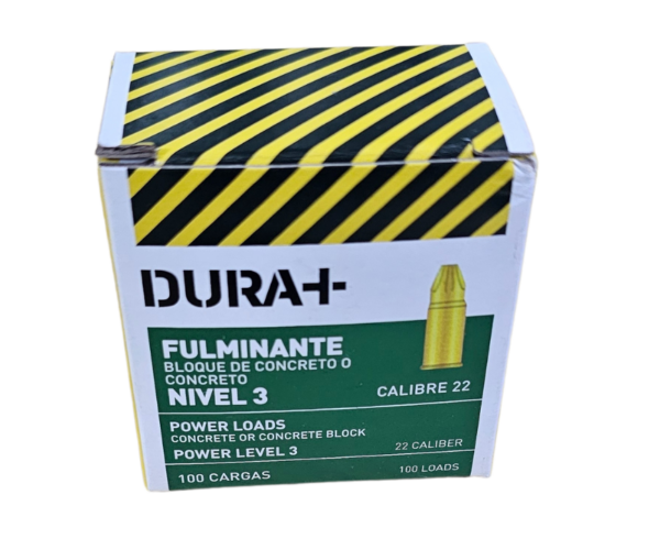 100 FULMINANTES CALIBRE 22 GRADO 3 CAJA VERDE