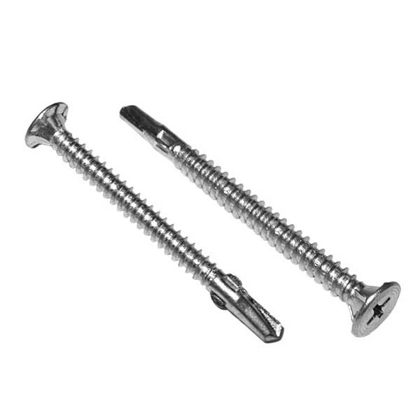 100 TORNILLOS (1-1/4")  FIBROCEMENTO PUNTA DE BROCA CON ALETAS