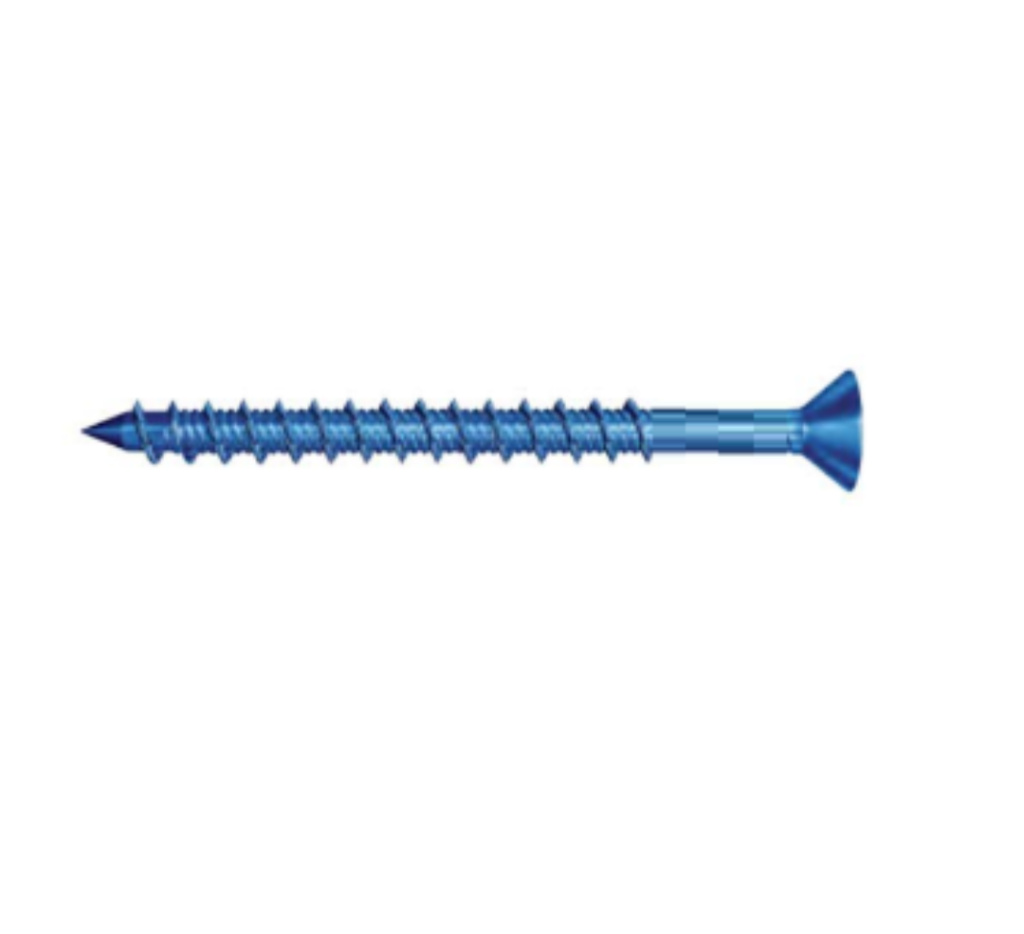 100 TORNILLOS 1/4 POR 3 TORX AZUL PARA CONCRETO