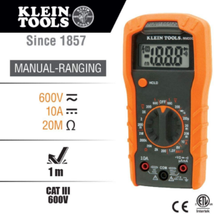 MULTIMETRO KLEIN TOOLS MAS 2 PROBADORES