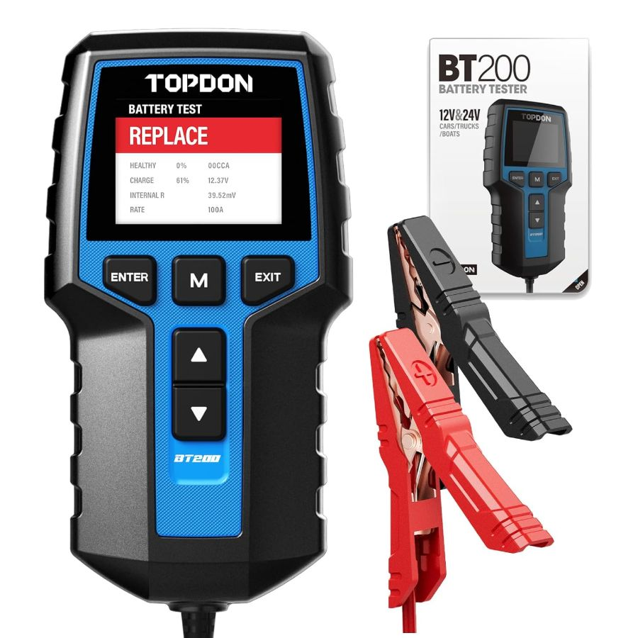 PROBADOR DE BATERIAS BT200 12V 24V TOPDON